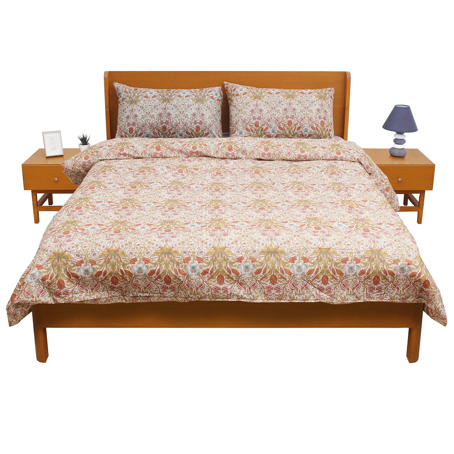 Cream Tan Double Quilt Cover 90x96" - Habitt