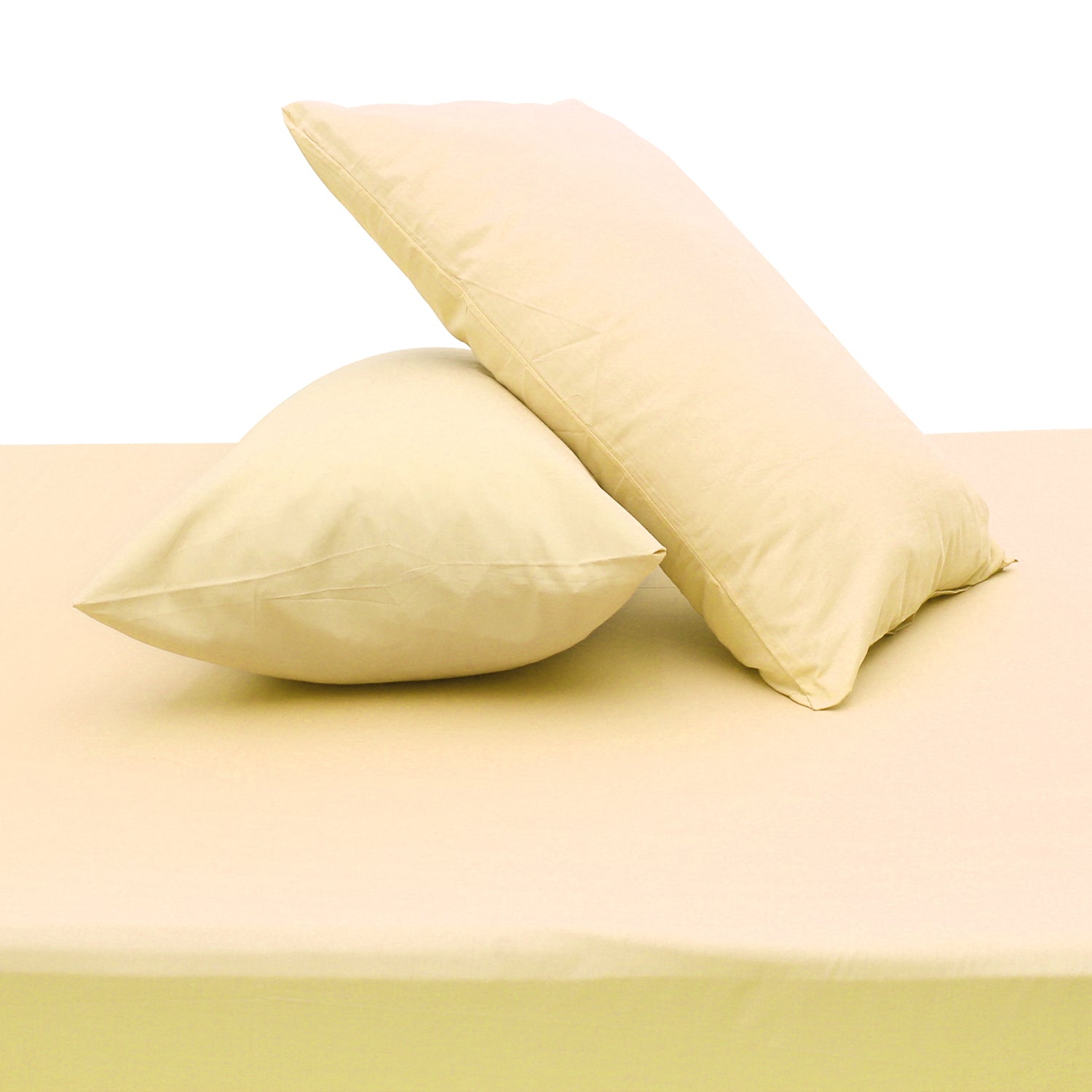 Cream Dyed Double Bed Sheet 96x102" – Soft Elegant Solid Bedding - Habitt
