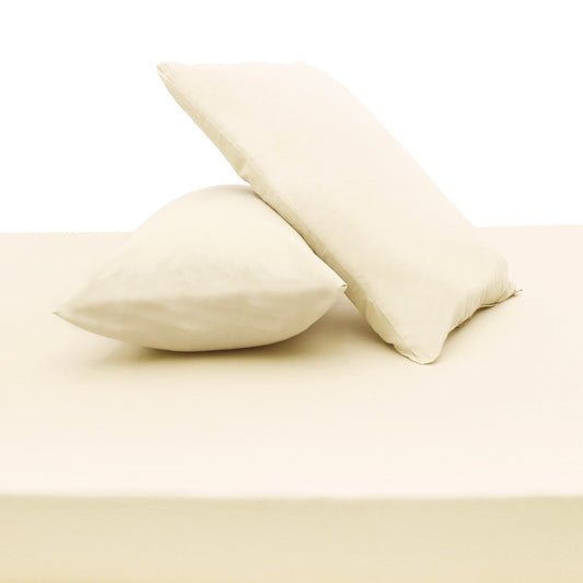 Off-White Dyed Double Bed Sheet 96x102 – Elegant Neutral Solid Bedding - Habitt
