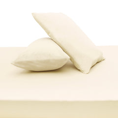 Off-White Dyed Double Bed Sheet 96x102 – Elegant Neutral Solid Bedding - Habitt