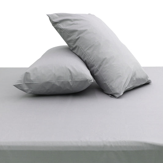 Oyster Grey Dyed Double Bed Sheet 96x102" – Soft Neutral Premium Bedding - Habitt