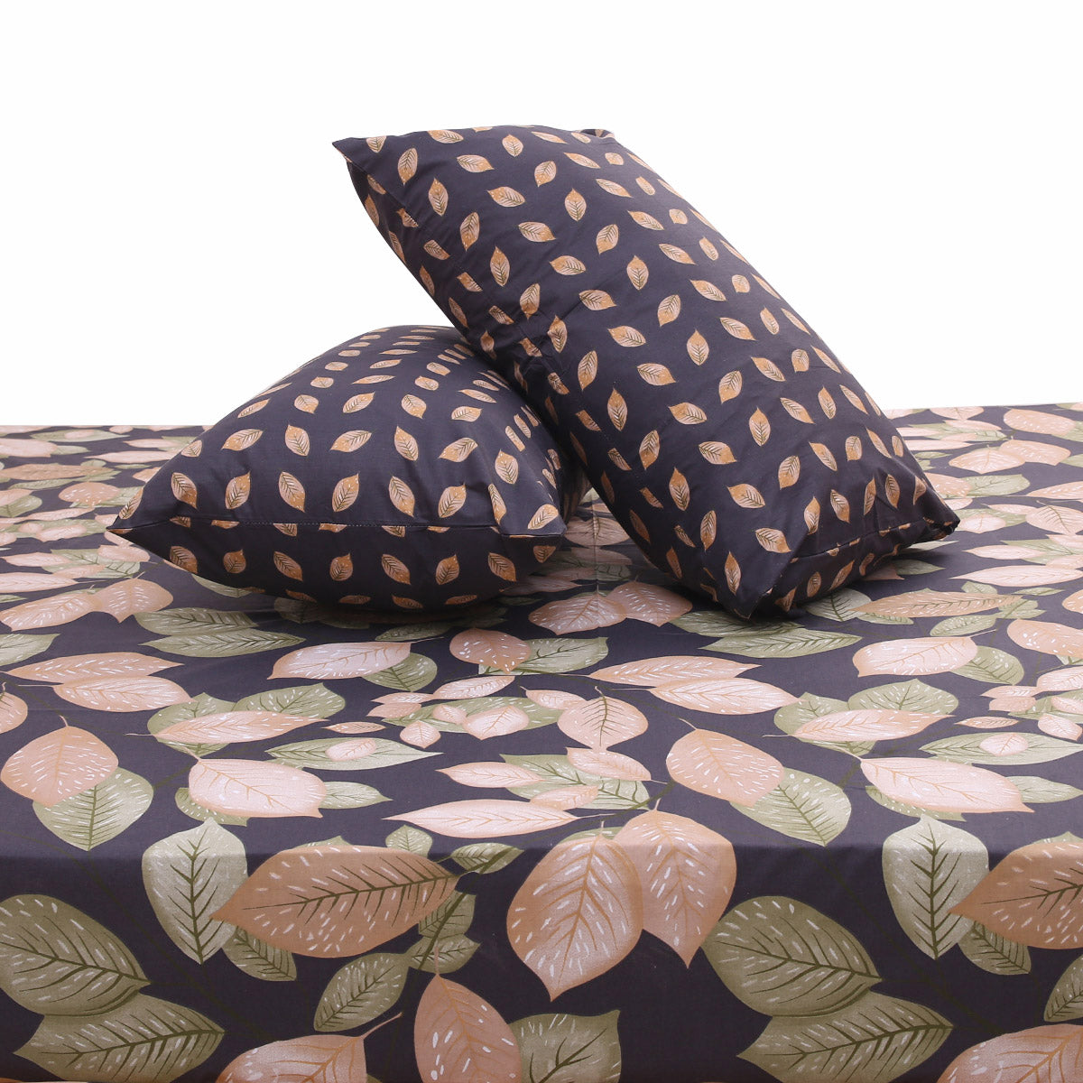 Purple Garden Double Bed Sheet 94x98" - Habitt