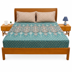 Blue Pine Double Bed Sheet 94x98