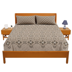 Sahara Brown Double Bed Sheet 94x98