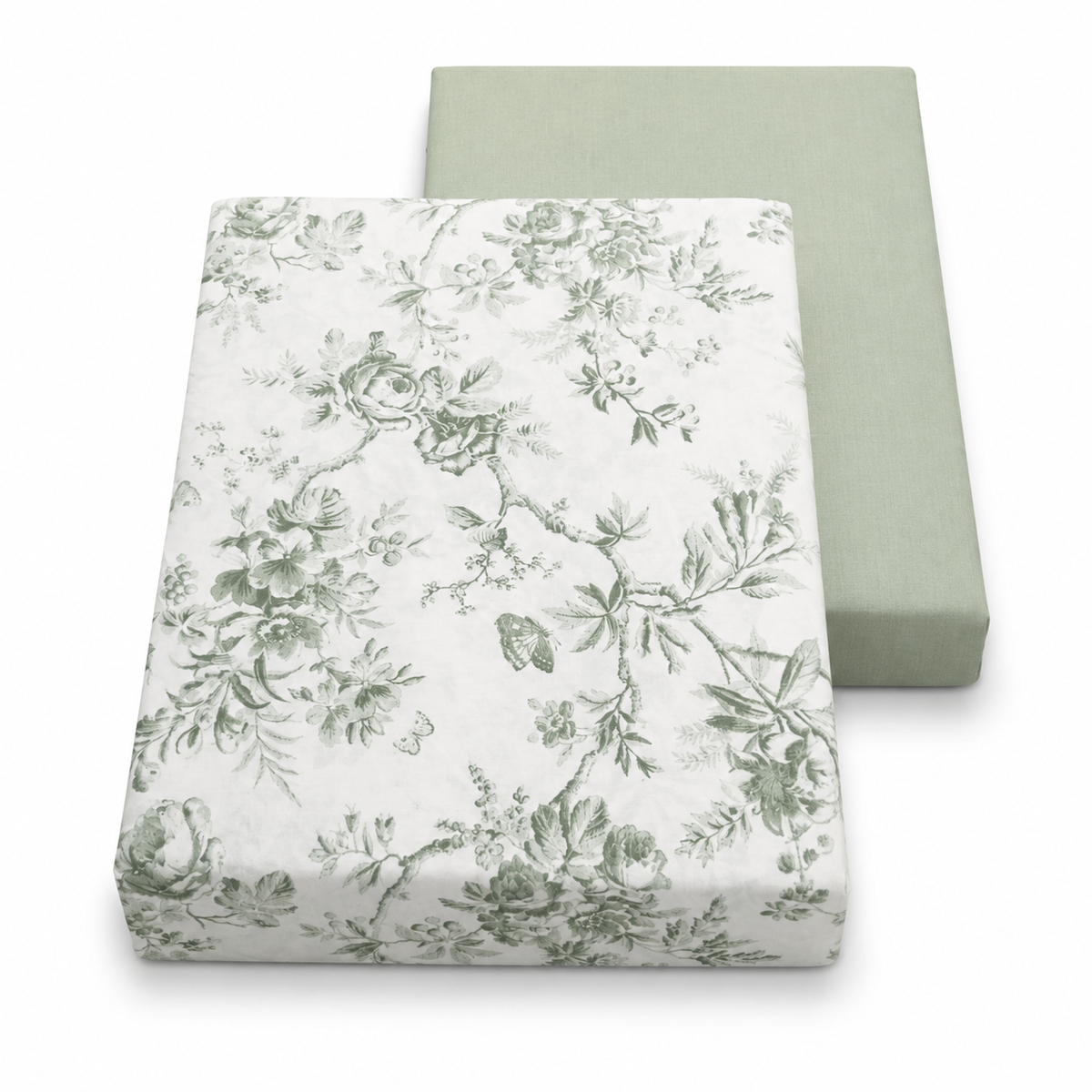 Beige Double Bedding Percale – Elegant Floral Printed Double Bed Bedding Set for Bedroom