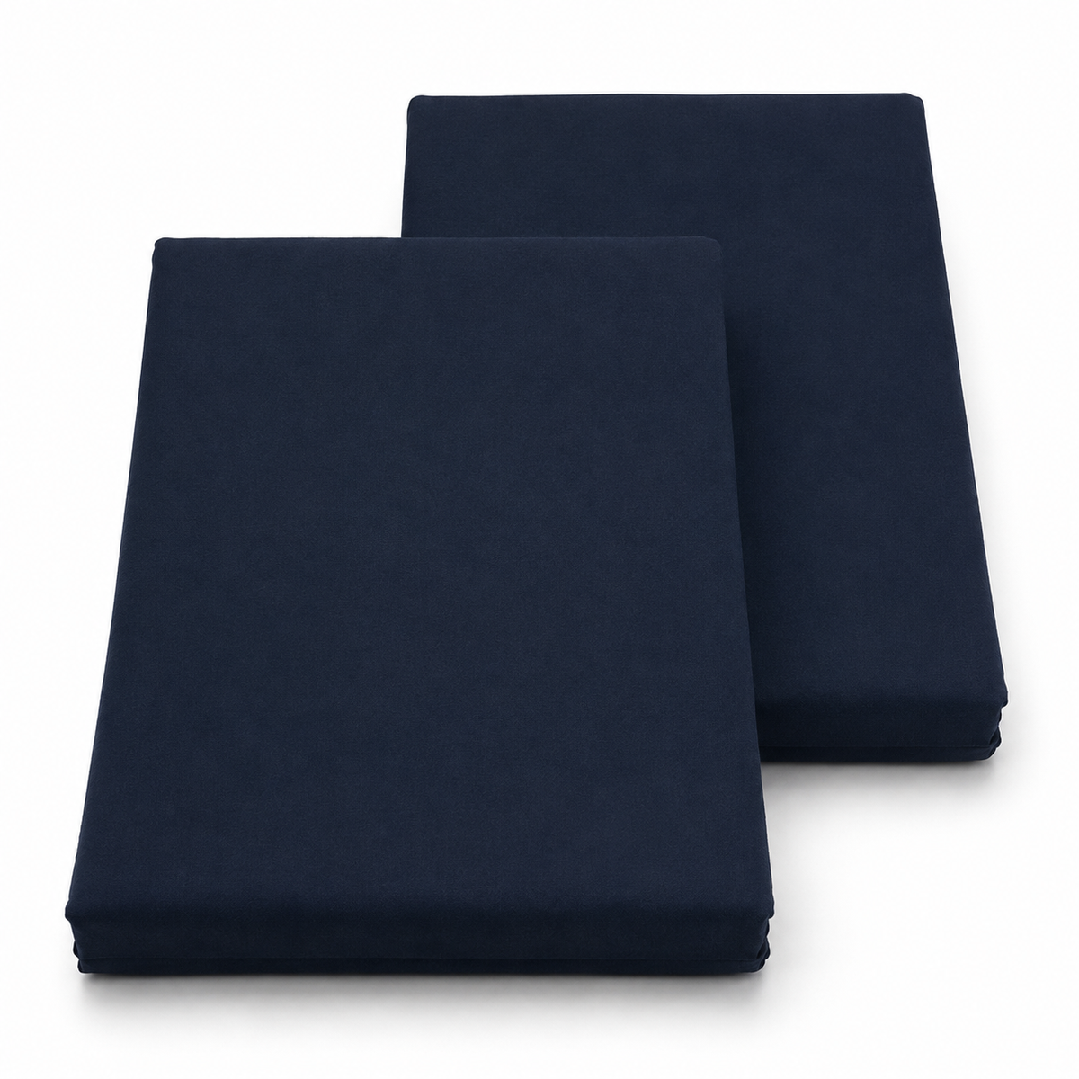 Navy Blue Dyed Double Bedding Satin – Solid Navy Luxury Double Bed Bedding Set for Bedroom