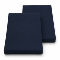 Navy Blue Dyed Double Bedding Satin – Solid Navy Luxury Double Bed Bedding Set for Bedroom