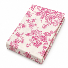 Pink Floral Double Bed Sheet 96 × 102 Inch Percale | Pink Leaf & Flower Print Bed Sheet for Double Bed | Soft Percale Bedsheet