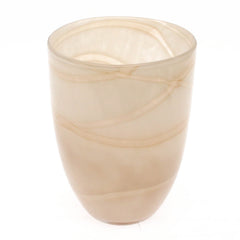 Marble Texture Color Glass Vase – Elegant Swirl Design M - Habitt