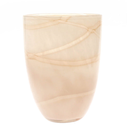 Marble Texture Color Glass Vase – Elegant Swirl Design M - Habitt