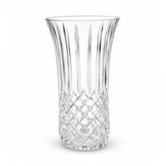 Opera Vase – Elegant Clear Decorative Textured Vase for Flowers, Tabletop & Home Décor