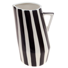 [] Ceramic Jug Vase S Black & White 4.67X4.67X8Inch CH-041 - Habitt