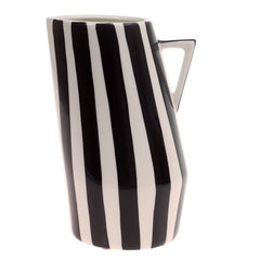 [] Ceramic Jug Vase S Black & White 4.67X4.67X8Inch CH-041 - Habitt