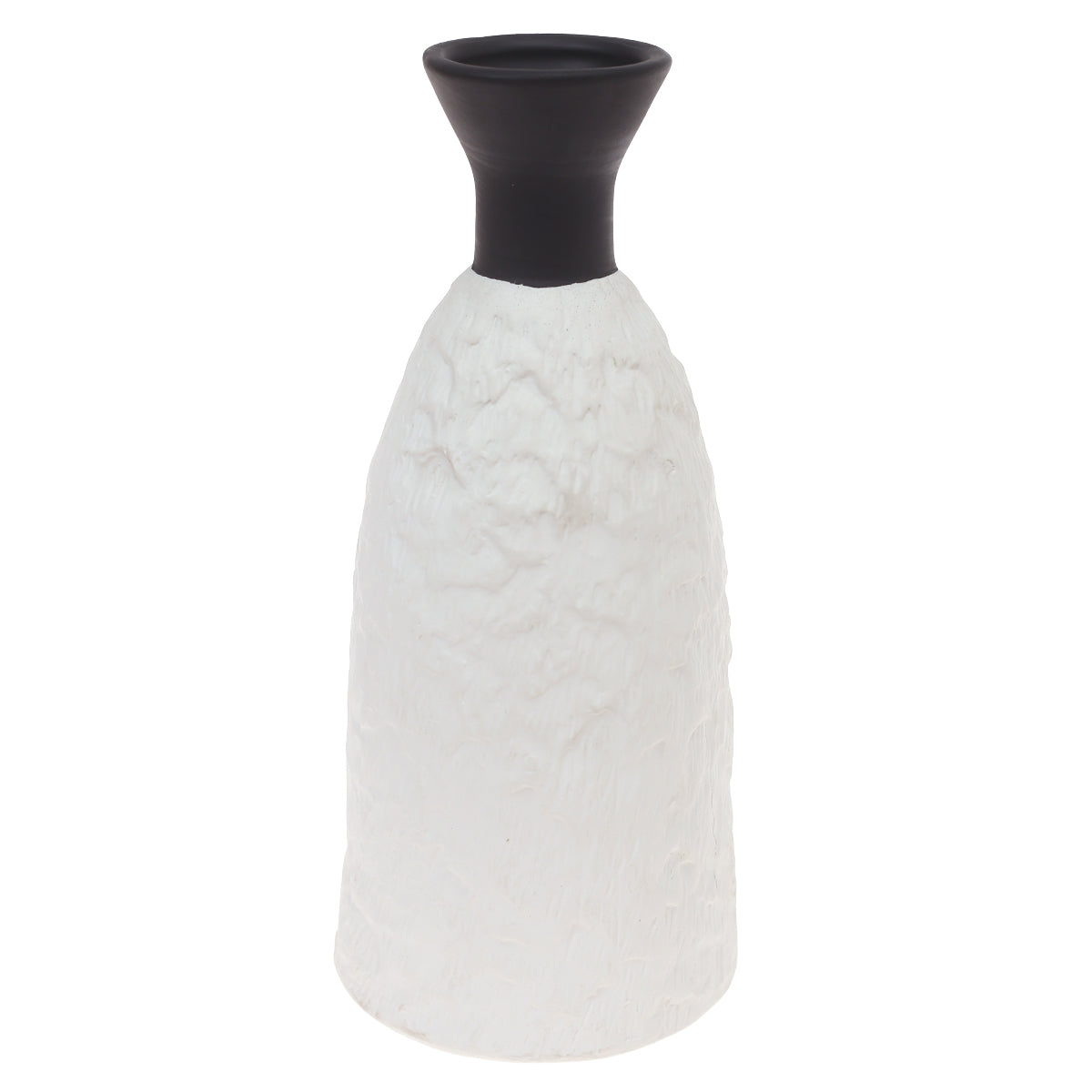 Ceramic Vase L Black & White 5.34 X 5.34 X 12 Inch TYX-049 - Habitt