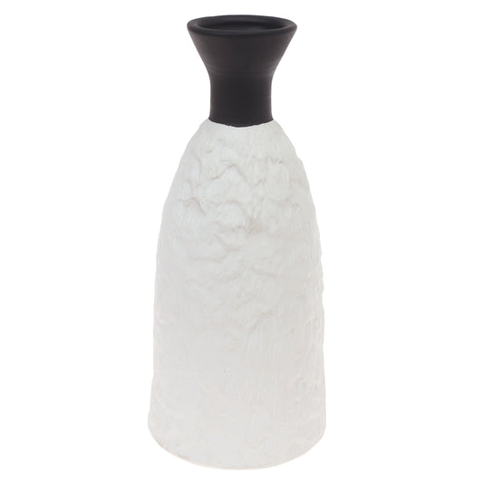 Ceramic Vase L Black & White 5.34 X 5.34 X 12 Inch TYX-049 - Habitt