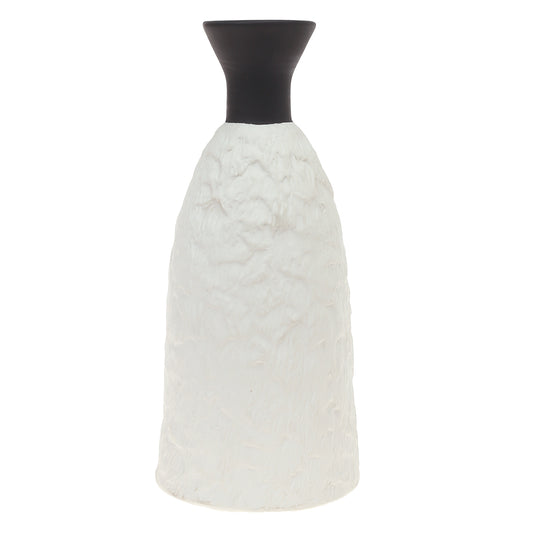 Ceramic Vase L Black & White 5.34 X 5.34 X 12 Inch TYX-049 - Habitt
