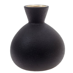 Ceramic Vase L Black 8.5 X 8.5 X 9.5 Inch TYX-007 - Habitt