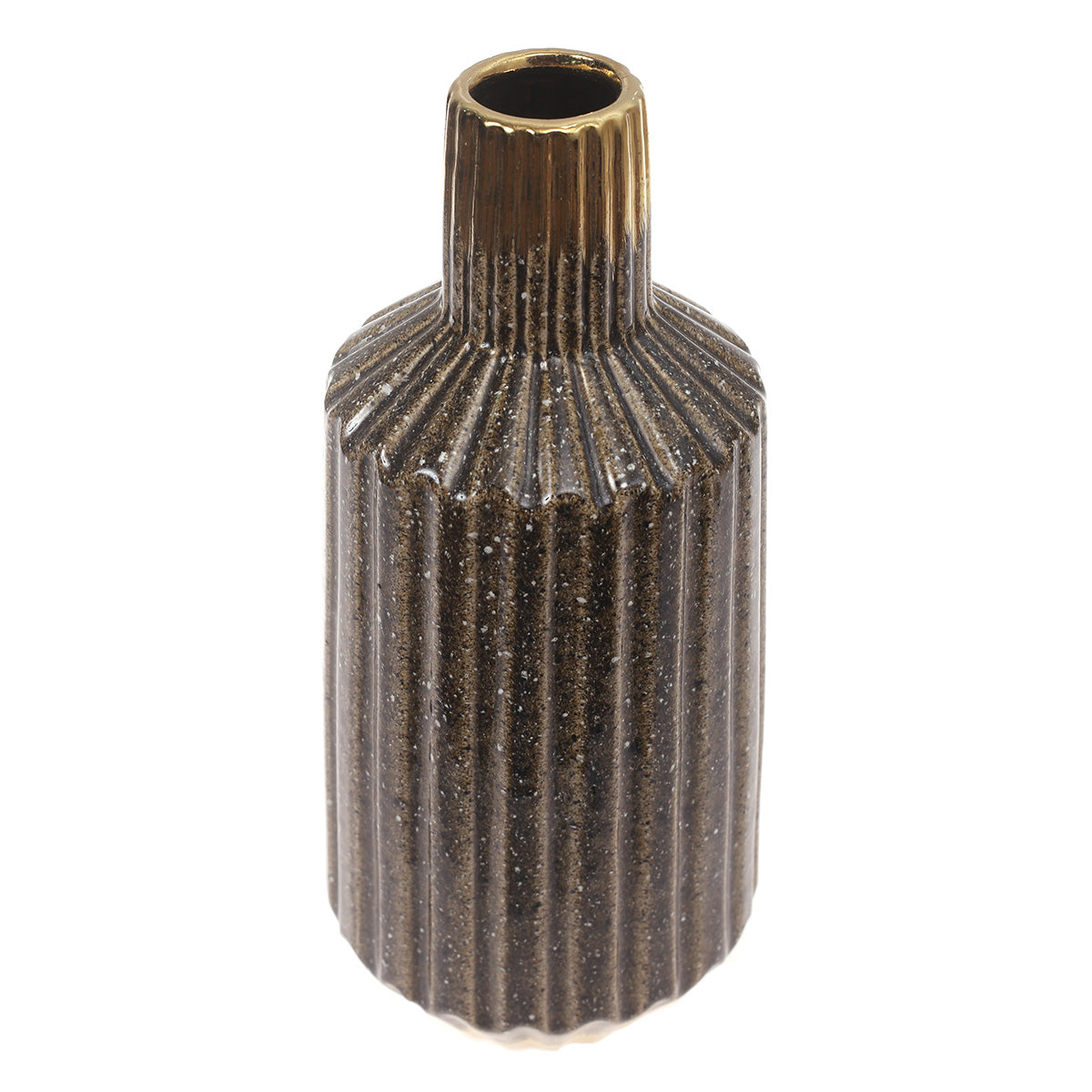 Ceramic Vase L Gold & Green 6.67 X 6.67 X 15 Inch TYX-004 - Habitt
