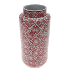 Ceramic Vase L Pink & White 6.67 X 6.67 X 13 Inch TYX-037 - Habitt