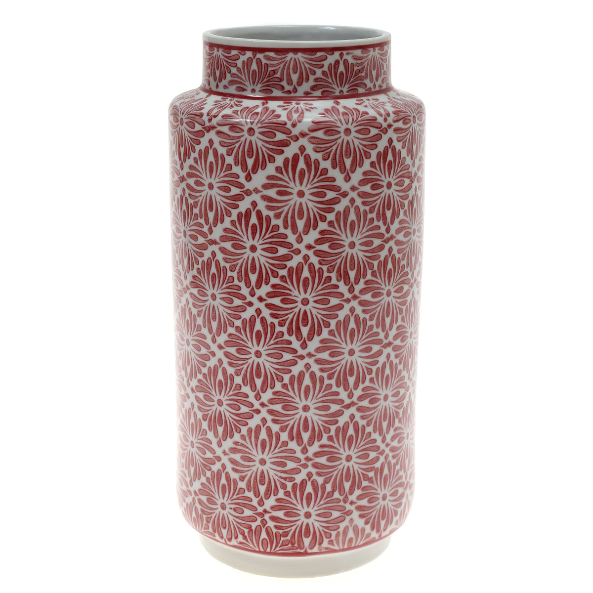 Ceramic Vase L Pink & White 6.67 X 6.67 X 13 Inch TYX-037 - Habitt