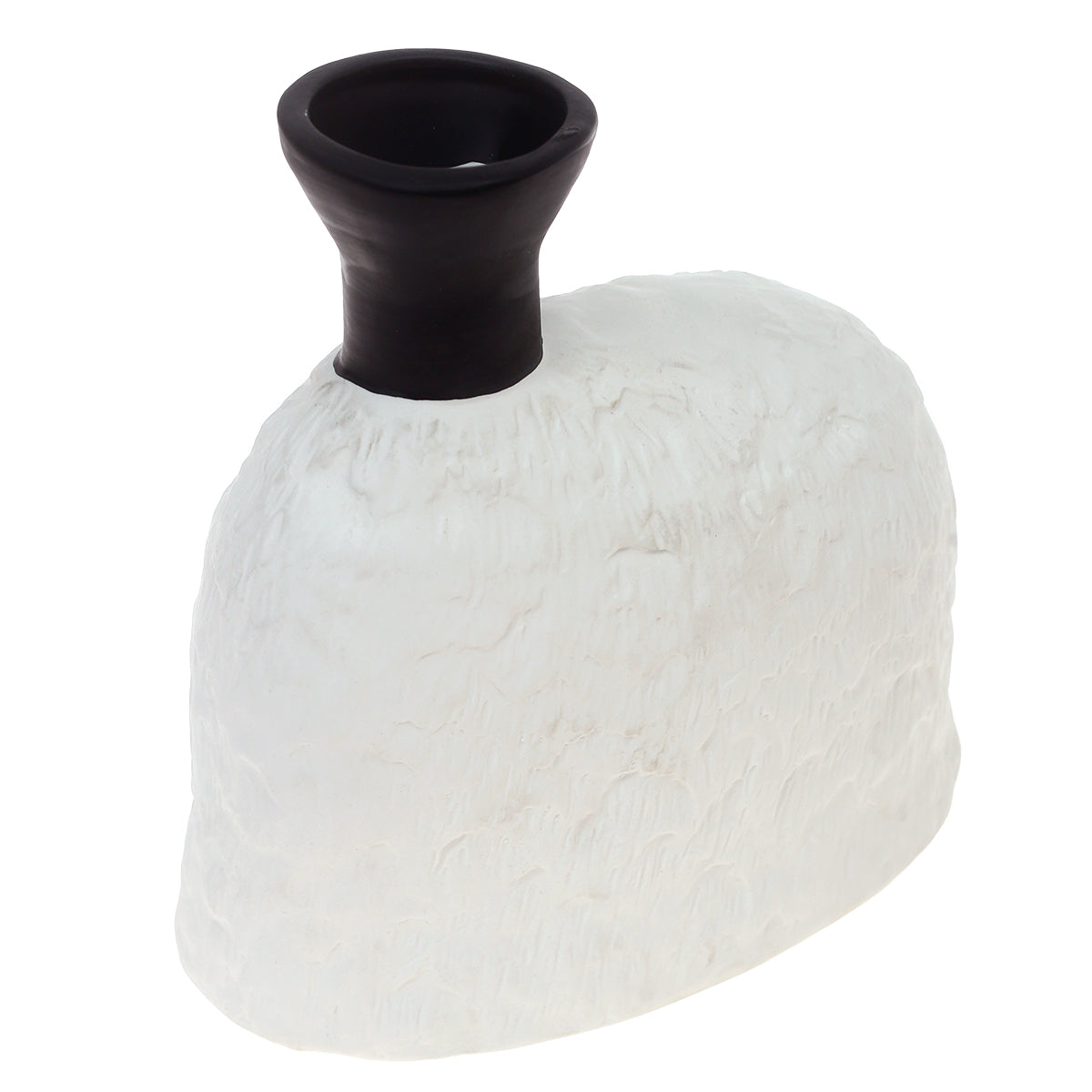 Ceramic Vase M Black & White 9 X 5.25 X 9 inch TYX-051 - Habitt