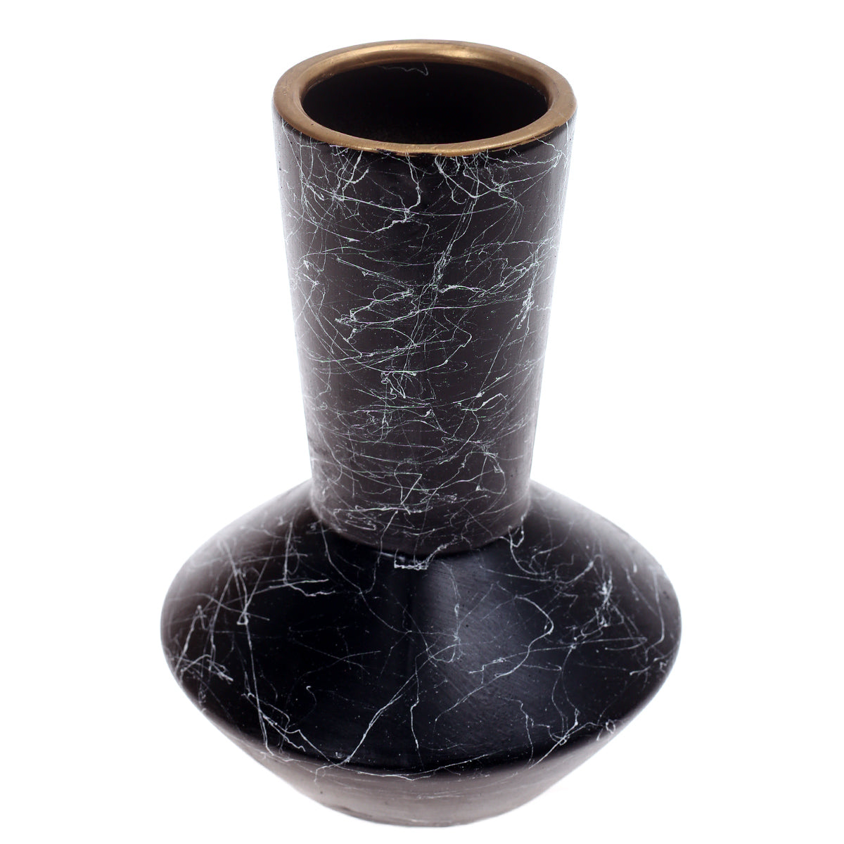 Ceramic Vase Texture Black 7X7X9.5Inch CH-020 - Habitt