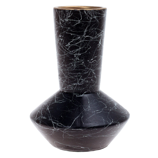Ceramic Vase Texture Black 7X7X9.5Inch CH-020 - Habitt