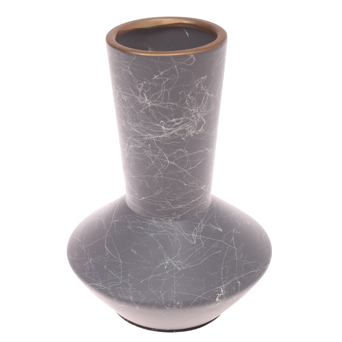 Ceramic Vase Texture Grey 7X7X9.5Inch CH-019 - Habitt