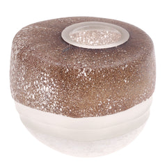 Glass Vase Brown & White 7.84X7.84X7Inch HY-024 - Habitt