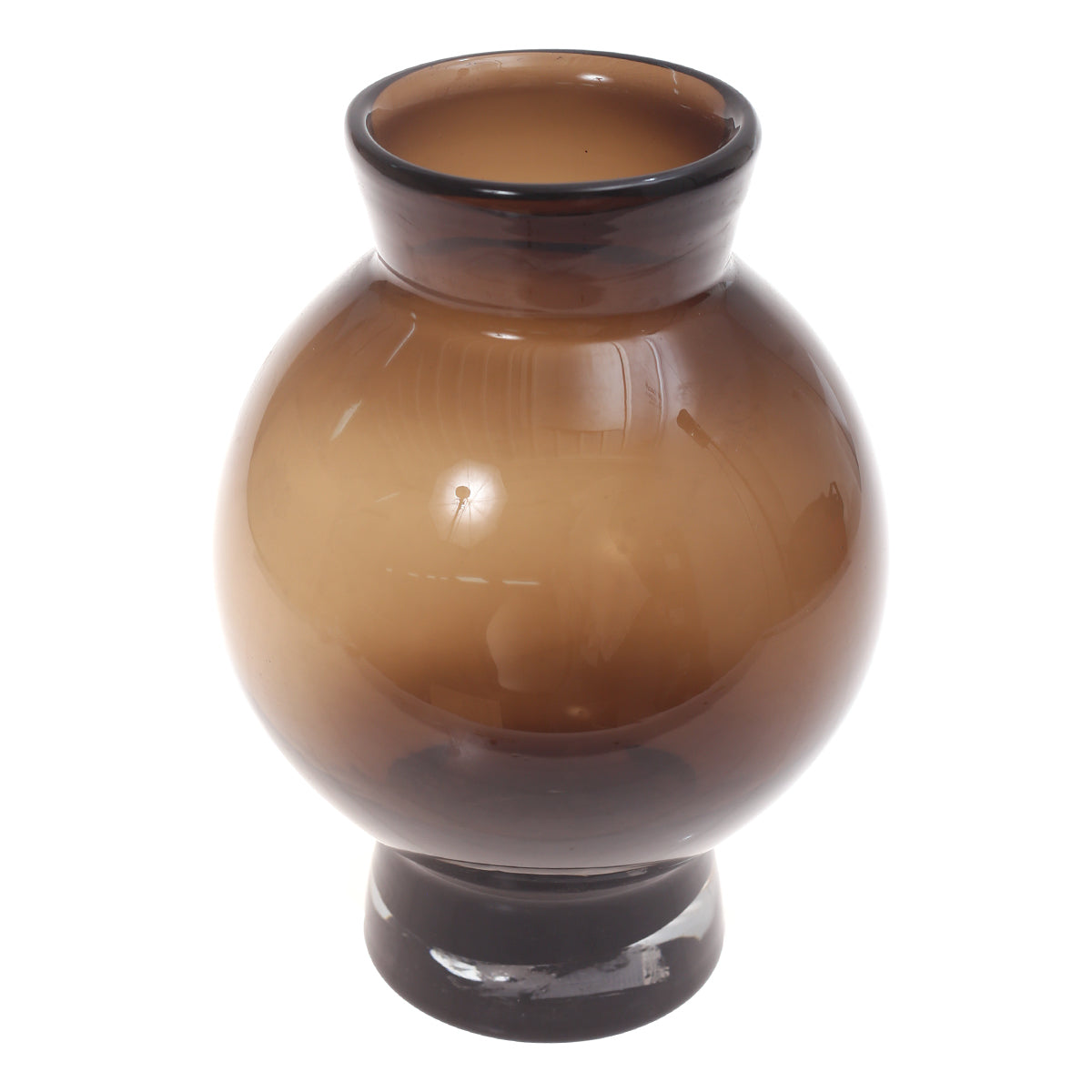 Glass Vase Brown 8X8X11Inch HY-051 - Habitt