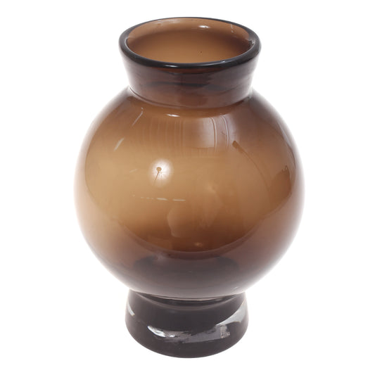 Glass Vase Brown 8X8X11Inch HY-051 - Habitt