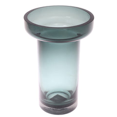 Glass Vase Clear & Turquoise 6.34 X 6.34 X 9 Inch HJM-004 - Habitt