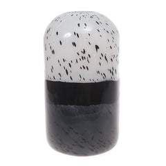 Glass Vase L Black & Grey 7X7X12.5Inch HY-006 - Habitt