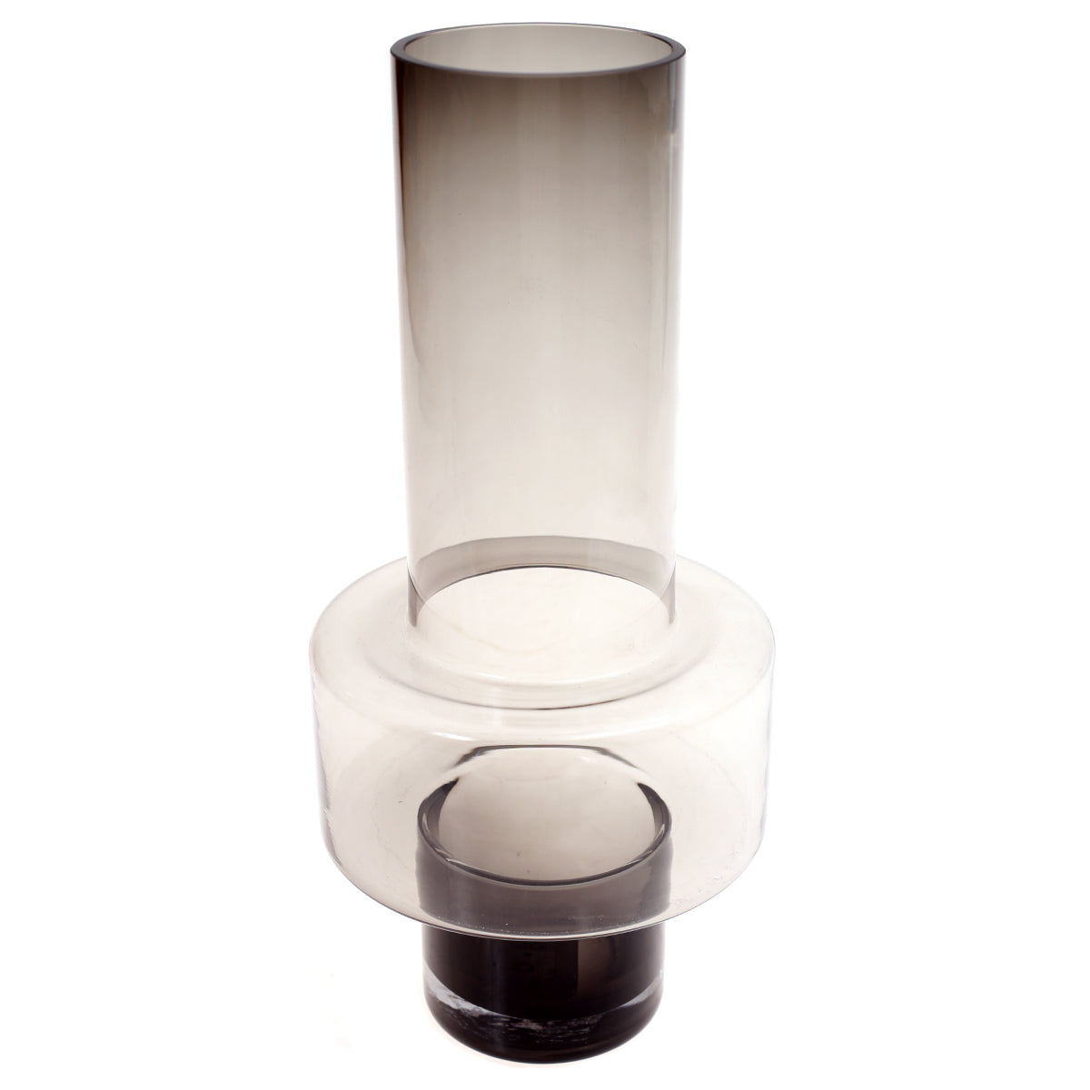 Glass Vase L Black 6.84X6.84X14Inch HY-060 - Habitt