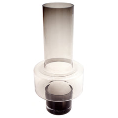 Glass Vase L Black 6.84X6.84X14Inch HY-060 - Habitt