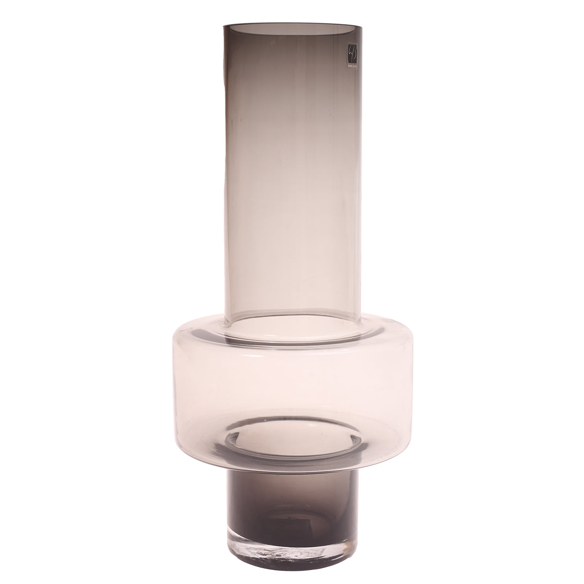 Glass Vase L Black 6.84X6.84X14Inch HY-060 - Habitt