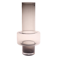 Glass Vase L Black 6.84X6.84X14Inch HY-060 - Habitt
