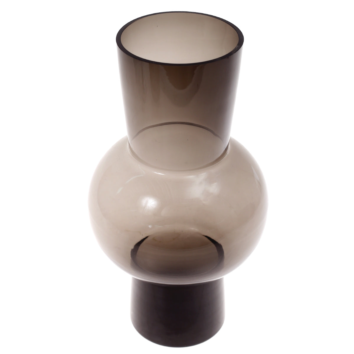 Glass Vase L Black 7.34X7.34X13Inch HY-055 - Habitt