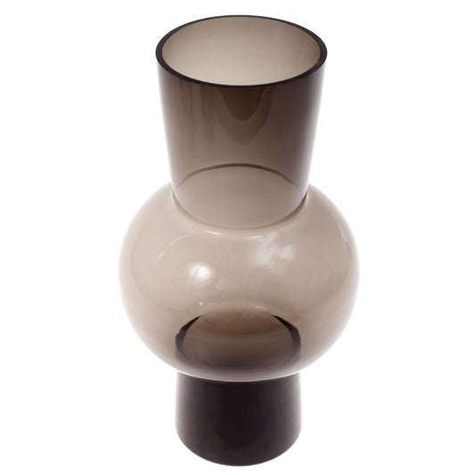 Glass Vase L Black 7.34X7.34X13Inch HY-055 - Habitt