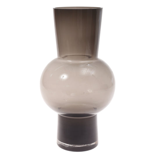Glass Vase L Black 7.34X7.34X13Inch HY-055 - Habitt