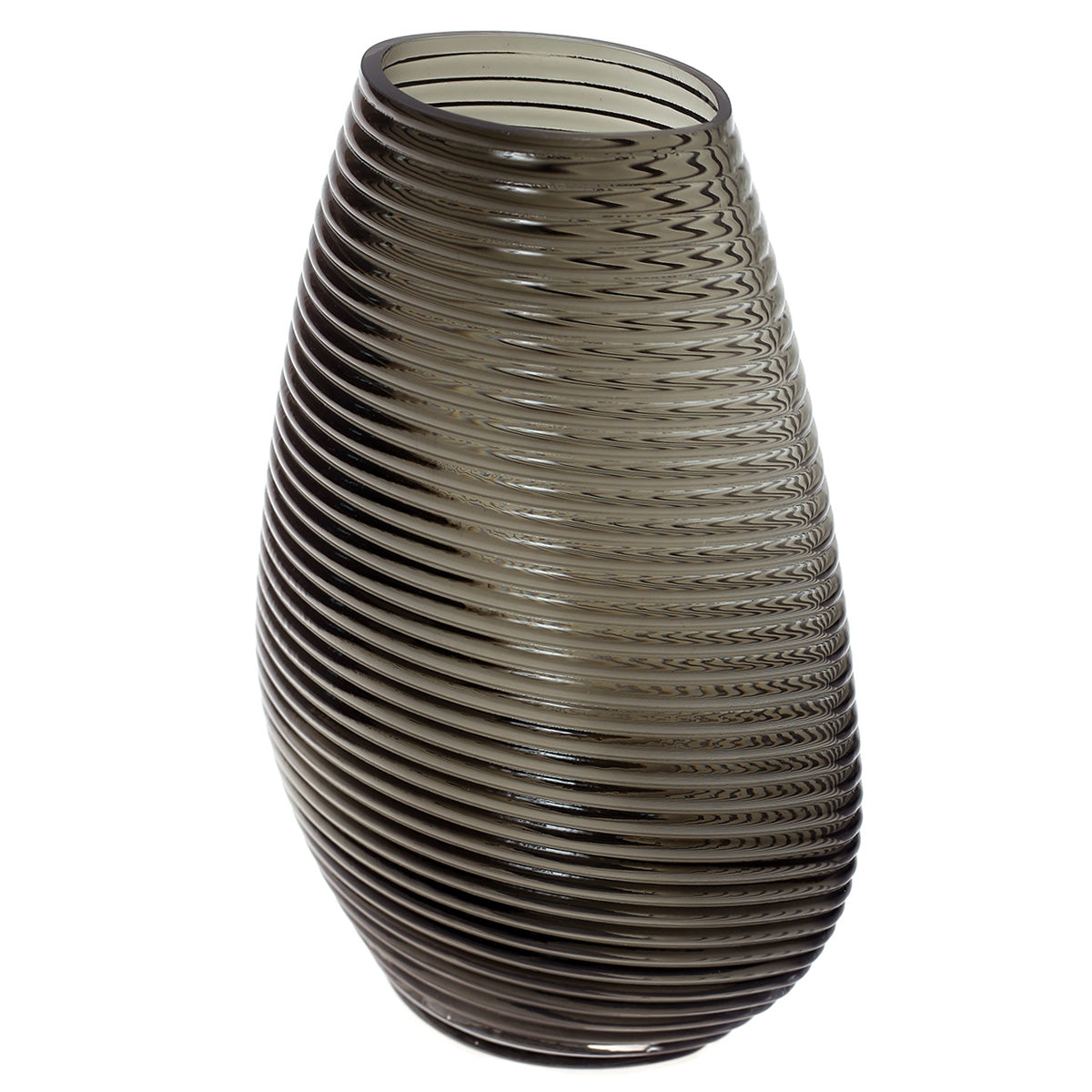 Glass Vase M Bottle Green 7.5X4X10inch HY-027 - Habitt