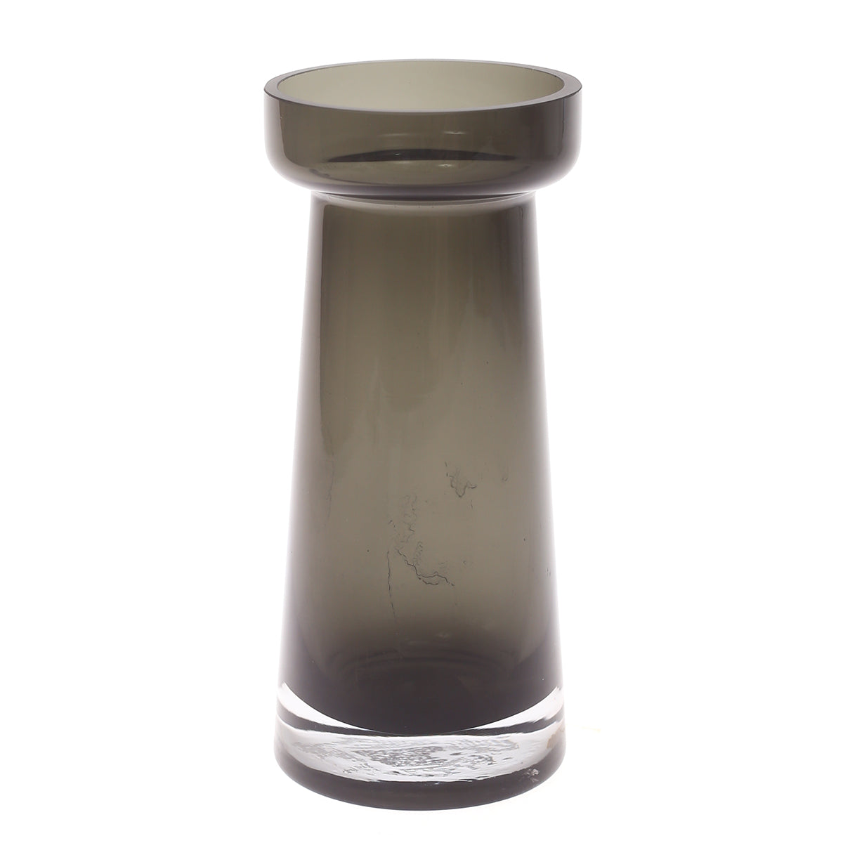 Glass Vase S Black 3.34 X 3.34 X 8 Inch HJM-019 - Habitt