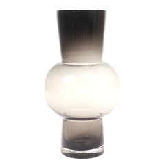 Glass Vase S Black 6.17X6.17X11Inch HY-054 - Habitt