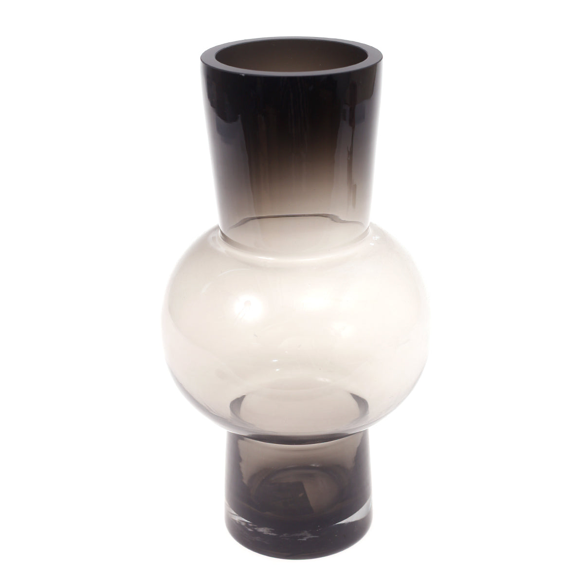 Glass Vase S Black 6.17X6.17X11Inch HY-054 - Habitt
