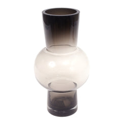 Glass Vase S Black 6.17X6.17X11Inch HY-054 - Habitt