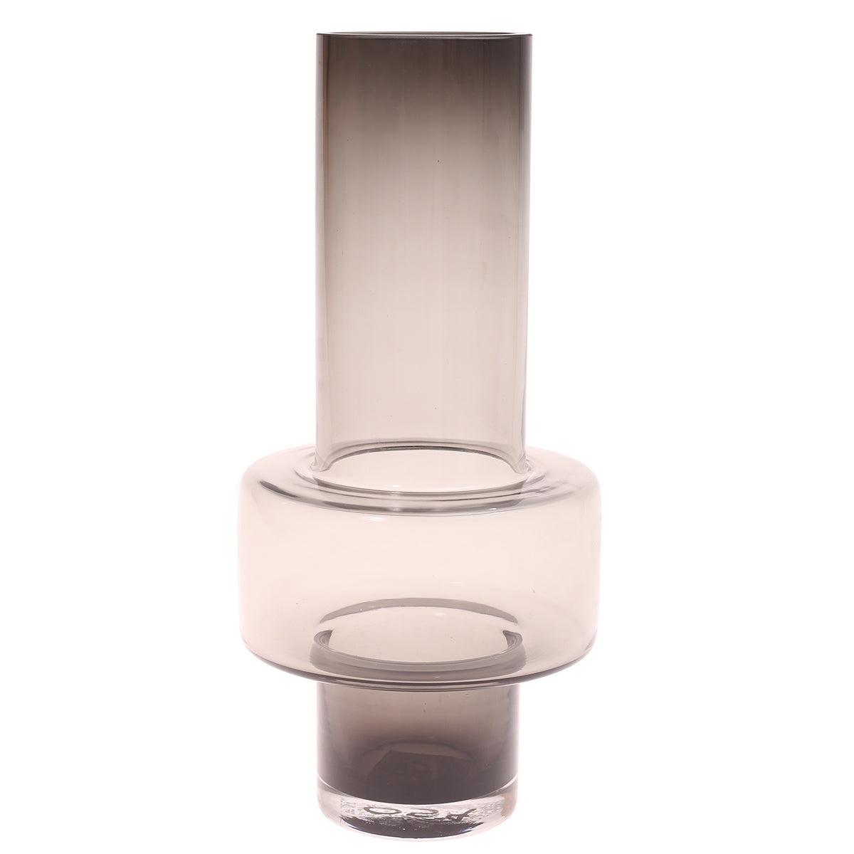 Glass Vase S Black 6X6X12.25Inch HY-059 - Habitt