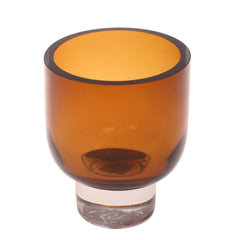 Glass Vase S Brown 5 X 5 X 6 Inch HJM-011 - Habitt