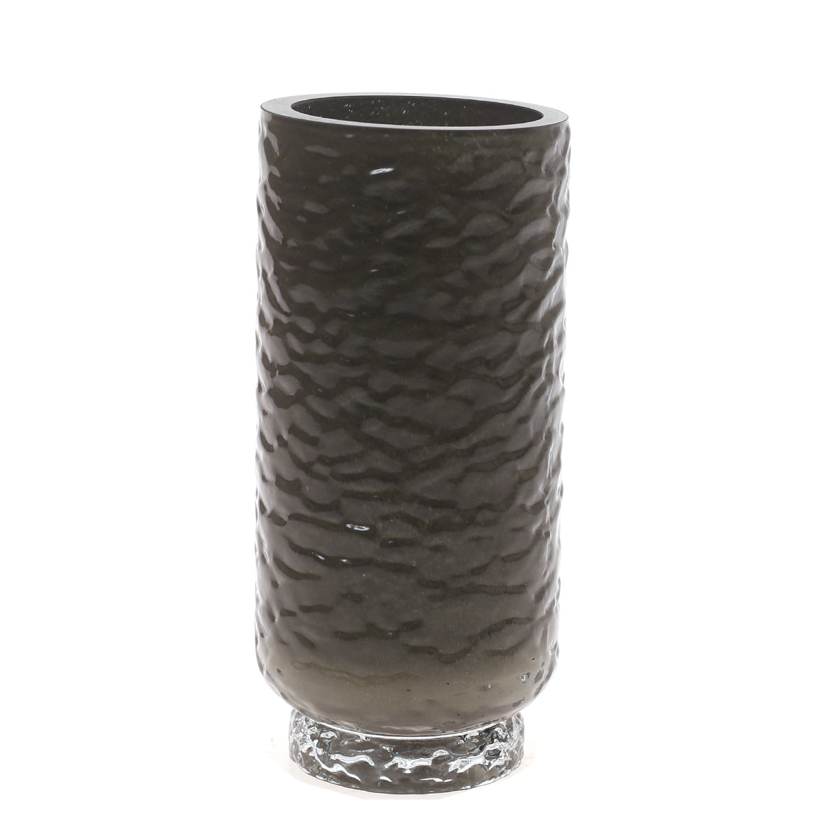 Glass Vase S Green 4.33 X 4.33 X 9 Inch HJM-007 - Habitt