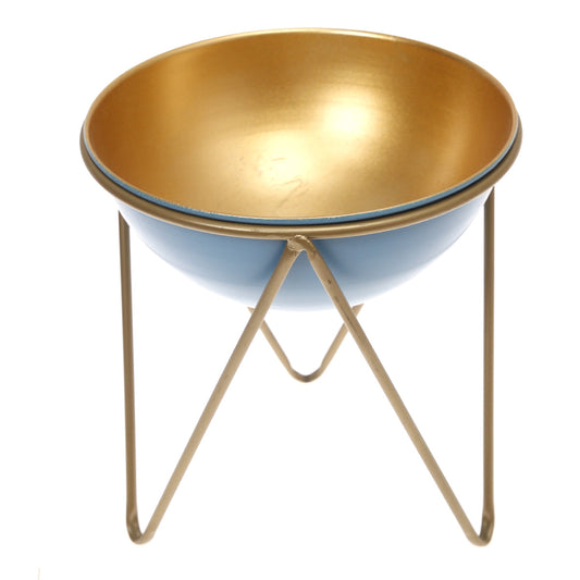 Planter L Blue & Gold 10X10X11Inch HQ-006 - Habitt