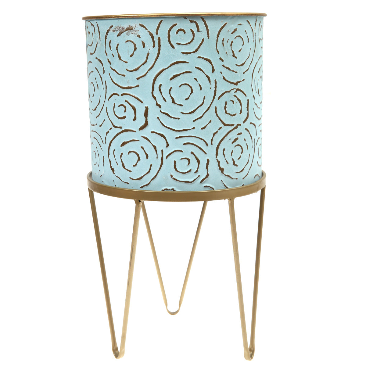 Planter L Blue 11.5X11.5X21Inch HQ-004 - Habitt